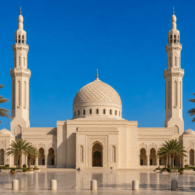 مسجد بقباب ومآذن